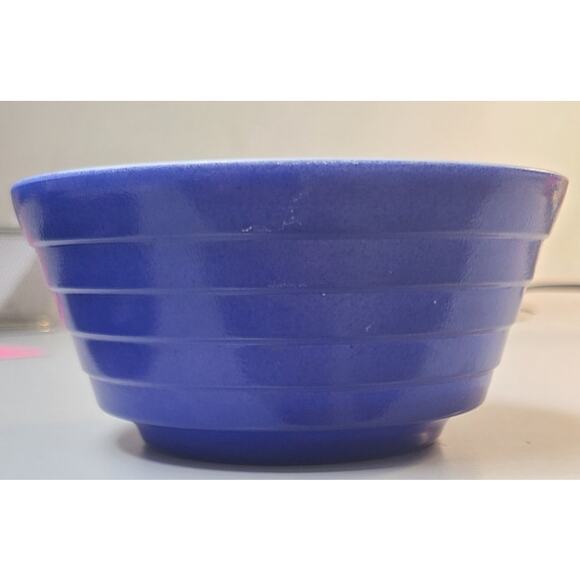 Vintage Hazel Atlas Moderntone Cereal Bowl Blue White Interior 5 Inch Unmarked - Picture 2 of 6